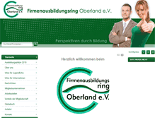 Tablet Screenshot of firmenausbildungsring-oberland.de